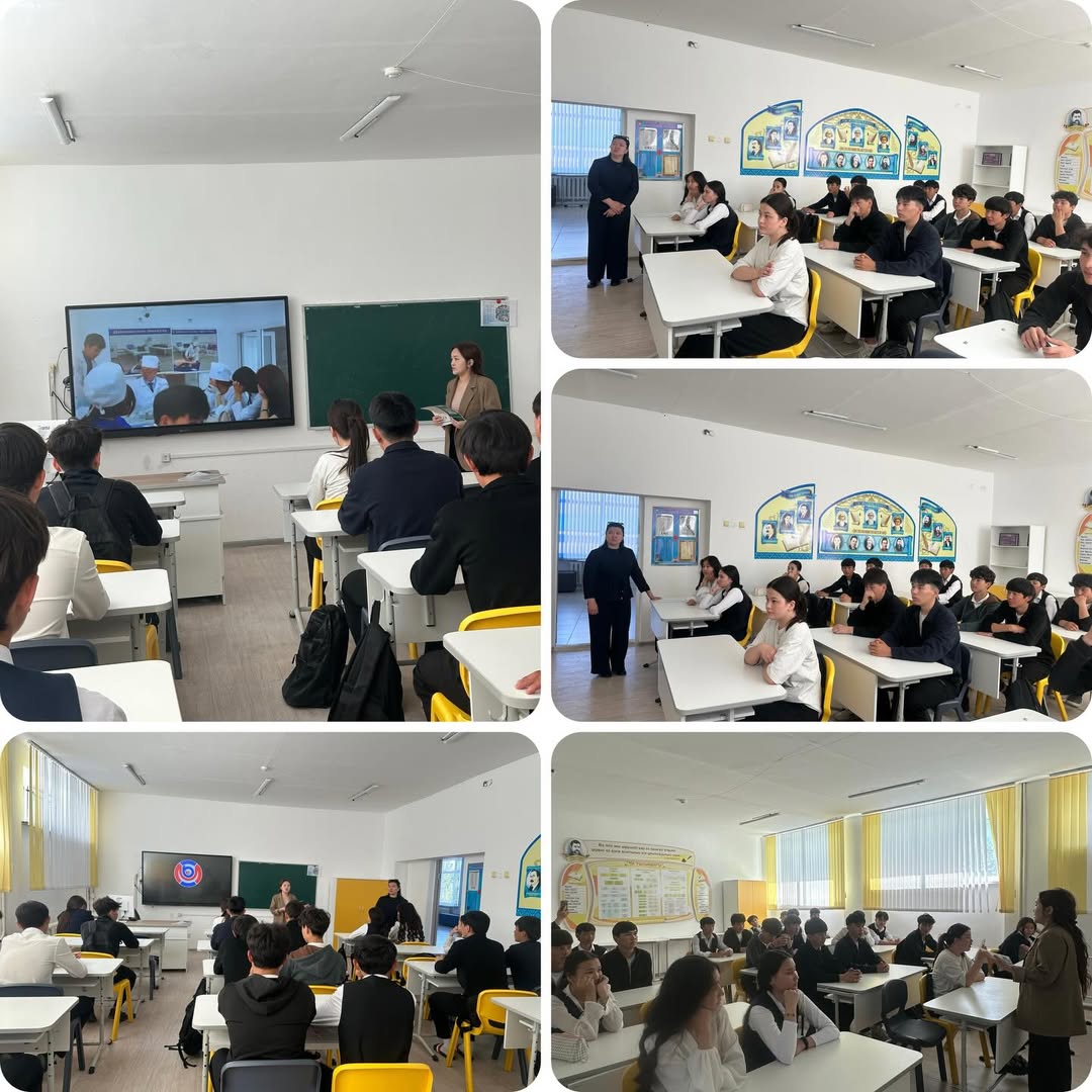 Бопай ханым жоғары медициналық колледжі өкілдері мектебімізге келіп, 9–10-сынып оқушыларына кәсіби бағдар беру жұмыстарын жүргізді.
